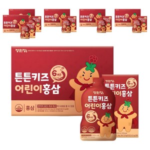 정원장 튼튼키즈 어린이 홍삼, 600ml, 6개