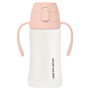 네이처러브메레 스테인리스 빨대컵, 퓨어핑크, 1개, 300ml