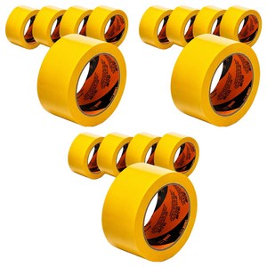 신일테이프 칼라 박스테이프 48mm x 40m, 노란색, 15개