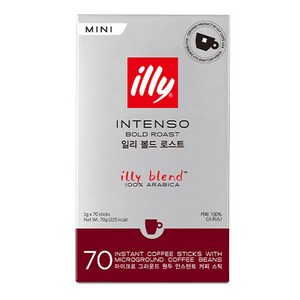 일리 인텐소 볼드 로스트 미니 인스턴트 원두커피스틱, 1g, 70개입, 1개