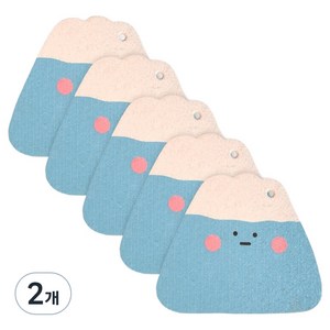 한올 셀룰로오스 수세미 푸드시리즈 삼각김밥, 2개, 5개입