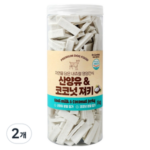 닥터케어누트 강아지 져키, 2개, 1kg, 혼합맛(산양유/코코넛)