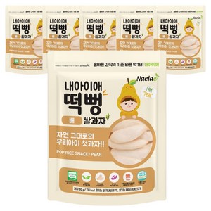 내아이애 유기농 떡뻥 쌀과자, 30g, 6개, 배