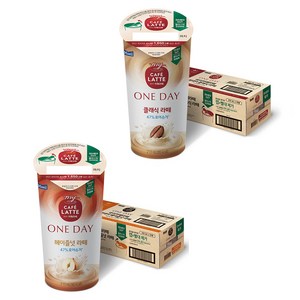 마이카페라떼 원데이 로어슈거 클래식라떼 210ml 10p + 헤이즐넛라떼 210ml 10p, 1세트, 4.2L