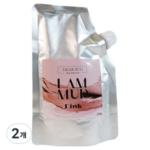 디얼스코 아이엠 머드 강아지 머드팩 핑크, 200g, 2개