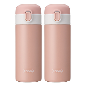 에디슨 원터치 키즈 텀블러, 핑크, 250ml, 2개