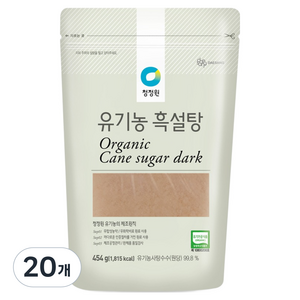 청정원 유기농 흑설탕, 454g, 20개