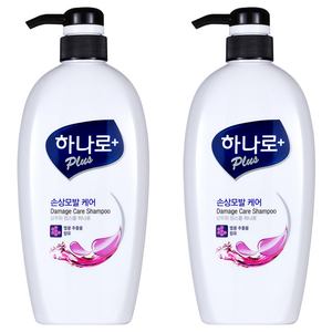 하나로 플러스 손상모발케어 샴푸린스겸용, 680ml, 2개