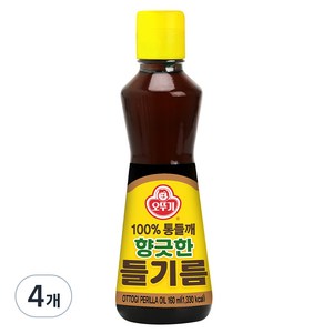 오뚜기 향긋한 들기름, 160ml, 4개