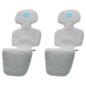 폴레드 에어러브5 듀라론 무선리모컨 통풍 카시트 라이너 유모차 쿨시트, 실버그레이, 2개