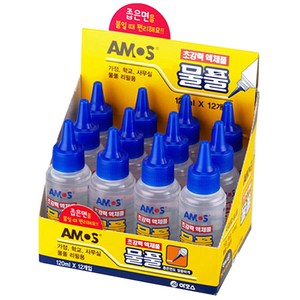 아모스 초강력 액체풀 물풀, 120ml, 12개