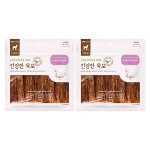 굿데이 강아지 건강한 육포, 오리가슴살 소프트슬라이스, 300g, 2개
