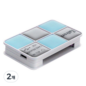 칼론 SDHC 마이크로SD 멀티 카드리더기, KR-620, 블루, 2개