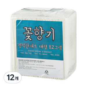 정직한패드 꽃향기 에디션 배변패드 82g, 25개입, 12개