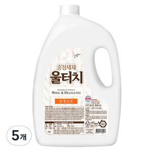 울터치 중성세제 본품, 3L, 5개