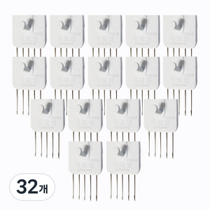 꼭꼬핀 파워 일자형, 화이트, 32개
