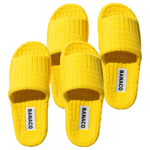 바나코 비비드 테리 룸 슬리퍼, Yellow, 2개