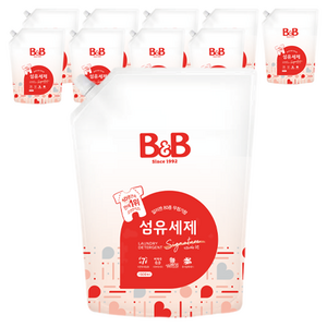 비앤비 유아 섬유 세제 알러젠프리향 캡리필형, 10개, 1.5L