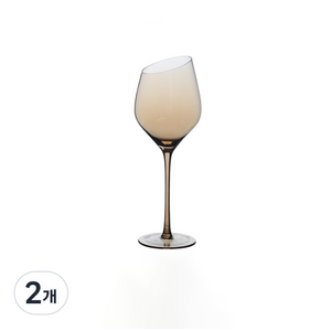 어뮤즈하우스 럭셔리 엠버 보르도 와인잔, 430ml, 2개
