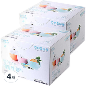 퓨어썬데이 빨아쓰는 데일리 행주, 50개입, 4개