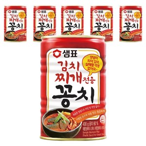 샘표 김치찌개전용 꽁치 통조림, 6개, 400g