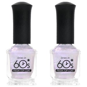 위드샨 60초 매니큐어, 프리즘 탑코트, 15ml, 2개