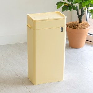 프랑코홈 모노스탠드 휴지통 20L + 봉투 50p 세트, 소프트옐로우
