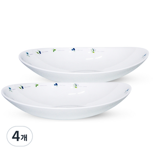 바칠레 유로피안 카모마일 샐러드볼, 화이트, 4개