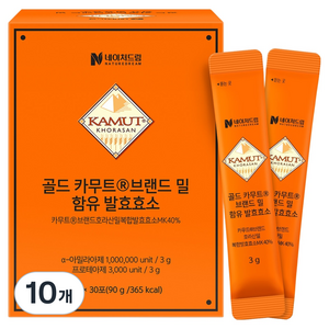 네이처드림 골드 카무트 브랜드밀 함유 발효효소 30p, 90g, 10개