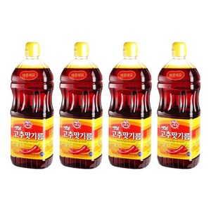 오뚜기옛날 고추맛기름, 1.5L, 4개