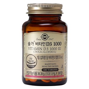 솔가 비타민D3 1000, 180정, 1개