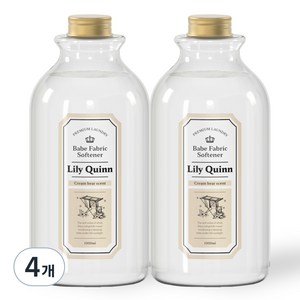 릴리퀸 유아 섬유유연제 크림베어, 4개, 1L