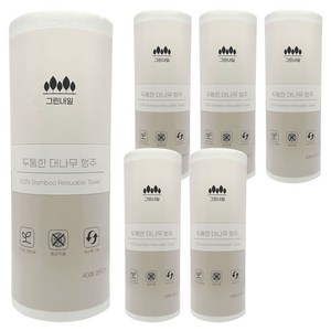 그린내일 두툼한 대나무 행주, 40개입, 6개