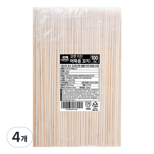 코멧 키친 어묵용 대나무 꼬지 30 cm, 100개입, 4개