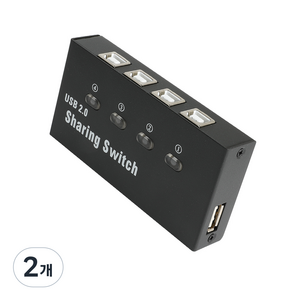 넥시 4대1 USB 셀렉터 스위치 선택기, NX-U241S, 2개