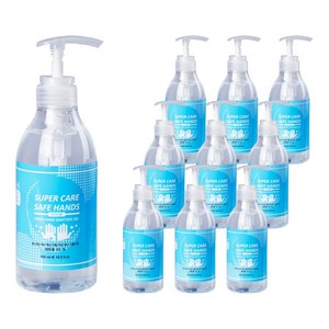 슈퍼케어 세이프 핸즈 손소독 젤 펌프형, 500ml, 10개