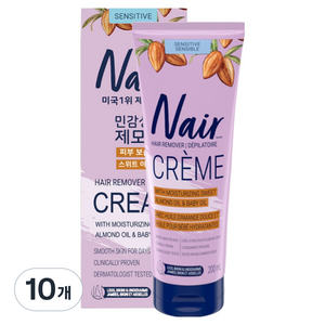 네어 민감성 스위트아몬드오일 제모크림, 10개, 200ml