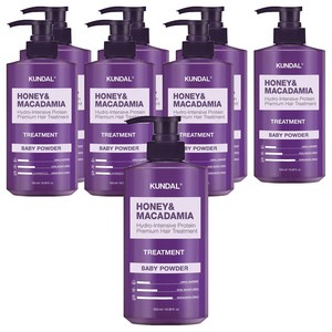 쿤달 허니 앤 마카다미아 헤어트리트먼트 베이비파우더향, 500ml, 8개