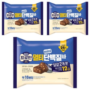 롯데웰푸드 이지프로틴 멀티 미니 단백질바, 213g, 3개