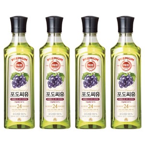 해표 포도씨유, 500ml, 4개