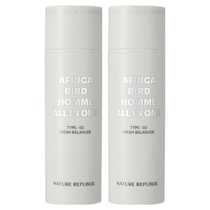 네이처리퍼블릭 아프리카 버드 옴므 올인원 프레시 밸런서, 150ml, 2개