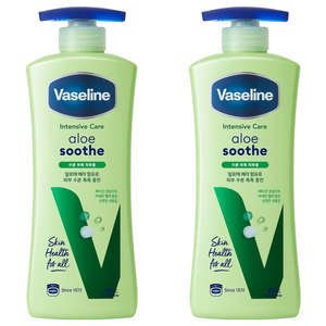 바세린 인텐시브 케어 알로에 수드 바디로션, 400ml, 2개