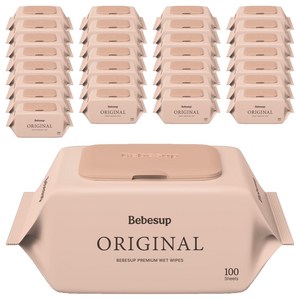 베베숲 오리지널 유아물티슈 캡형, 50g, 100매, 30개