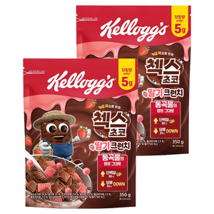 켈로그 첵스초코 딸기 크런치, 350g, 2개 골드박스 특가