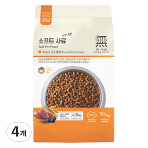 무마진 전연령 강아지 소프트사료, 오리+황태, 4.8kg, 4개