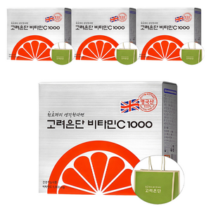 고려은단 비타민C 1000 + 쇼핑백, 180정, 4개
