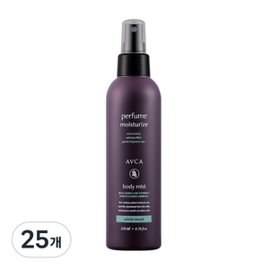 아브카 퍼퓸 대용량 바디 미스트 화이트머스크향, 25개, 200ml