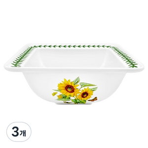 포트메리온 보타닉가든 사각 샐러드볼 14cm x 14cm x 6cm, 랜덤발송, 3개