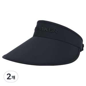 RAINMAKER 여성용 볼륨 로고 썬캡 R31WHV06, 블랙, 2개
