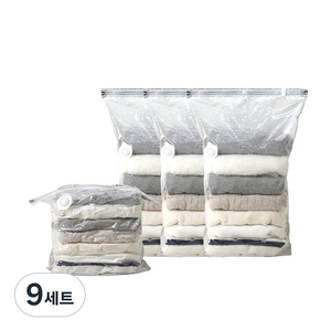 홈앤하우스 큐브형 진공 의류 압축팩 소형, 4개입, 9세트